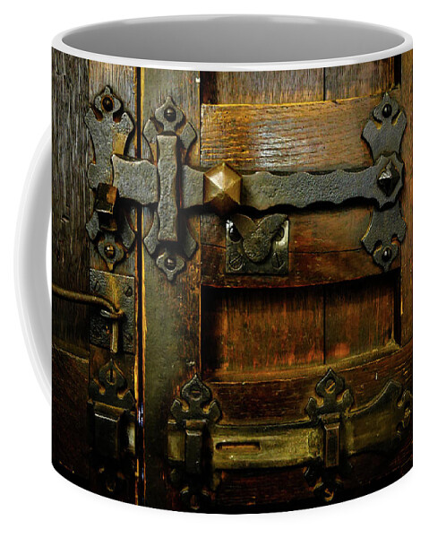 Doors Of The World Coffee Mug featuring the photograph Locked and Bolted by Lexa Harpell