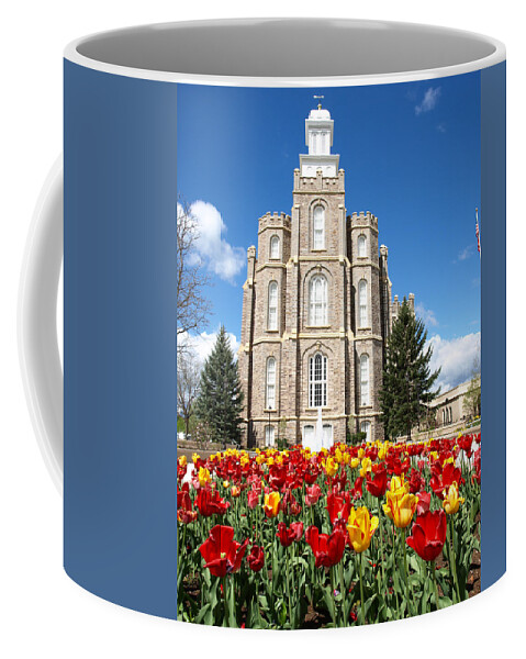 Temple Coffee Mug featuring the photograph Logan Temple by DeeLon Merritt