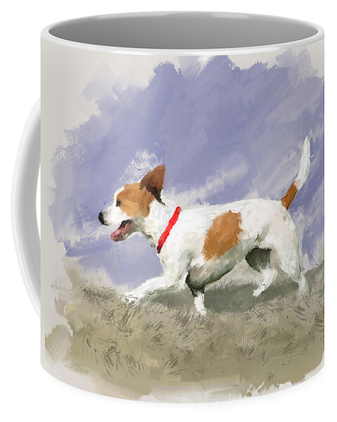 Dog Coffee Mug featuring the painting Lola by Diane Chandler