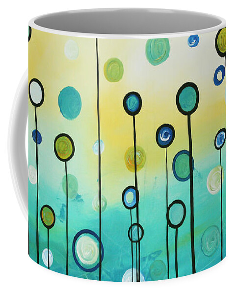 Abstract Coffee Mug featuring the painting Lollipop Field by MADART by Megan Aroon