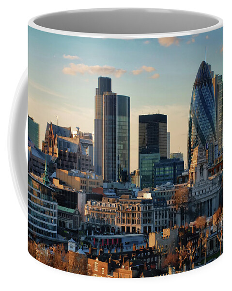London Coffee Mug featuring the photograph London City Of Contrasts by Lois Bryan