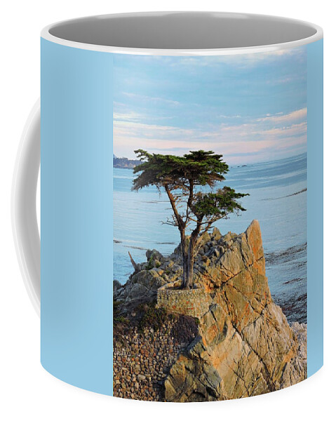 Lone Coffee Mug featuring the photograph Lone Cypress by Connor Beekman