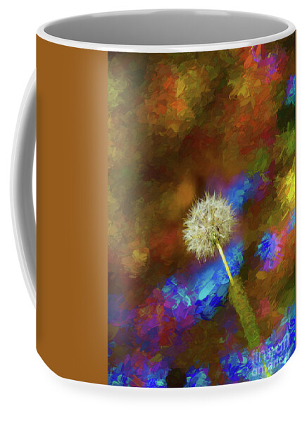Flower Coffee Mug featuring the photograph Lone dandelion by Sheila Smart Fine Art Photography