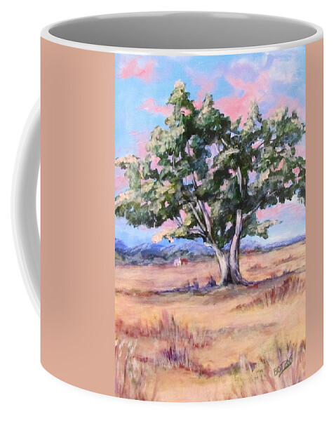 Oak Tree Coffee Mug featuring the painting Lone Oak by Barbara O'Toole