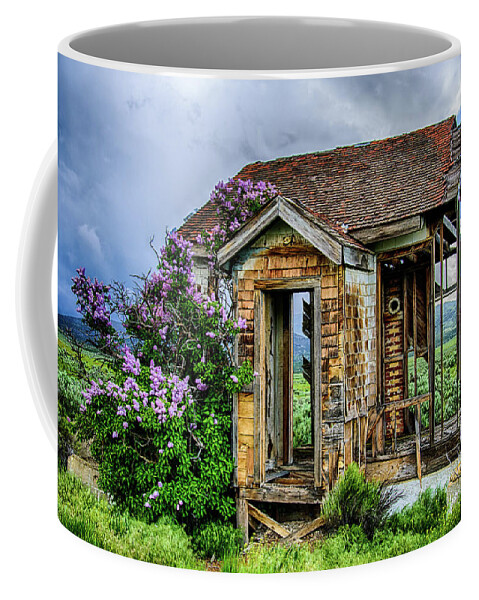 Abandoned Coffee Mug featuring the photograph Lonely Lilacs by Bryan Carter