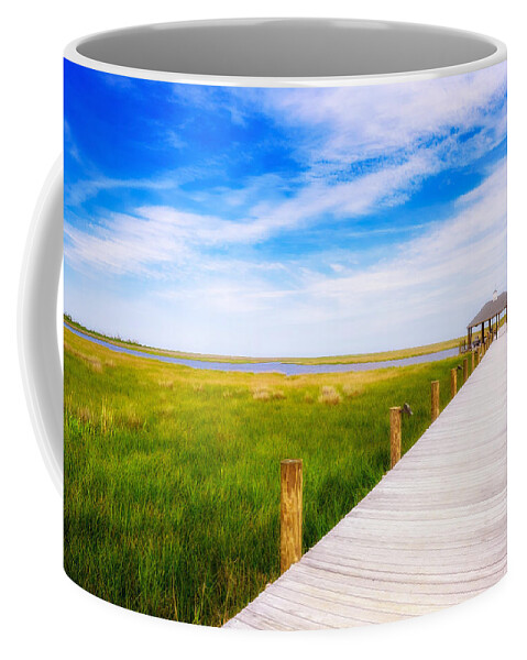 Gulf Of Mexico Coffee Mug featuring the photograph Lonely Pier II by Raul Rodriguez