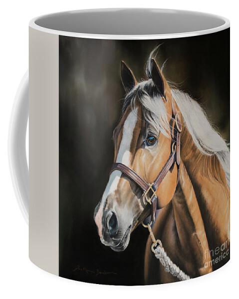 Palomino Coffee Mug featuring the pastel Look on the Bright Side by Joni Beinborn
