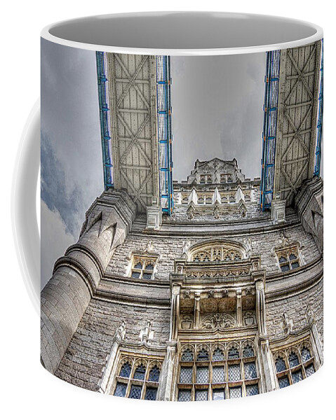 Tower Bridge Coffee Mug featuring the photograph Look Up to the Tower by Karen McKenzie McAdoo