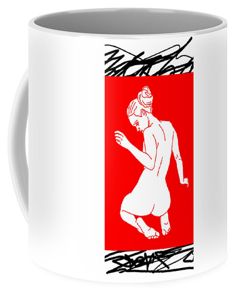 Woman Coffee Mug featuring the digital art Lookin Back by Canvas Cultures