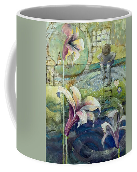 Whimsical Coffee Mug featuring the mixed media Looking Deeper by Eleatta Diver