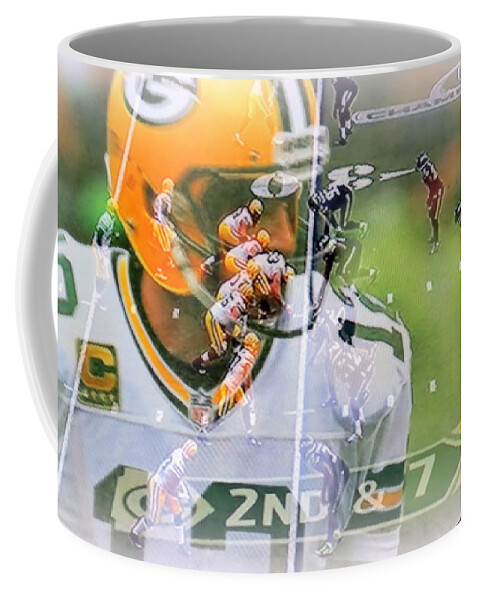 Green Bay Packers Coffee Mug featuring the photograph Looking For A Receiver by Kay Novy