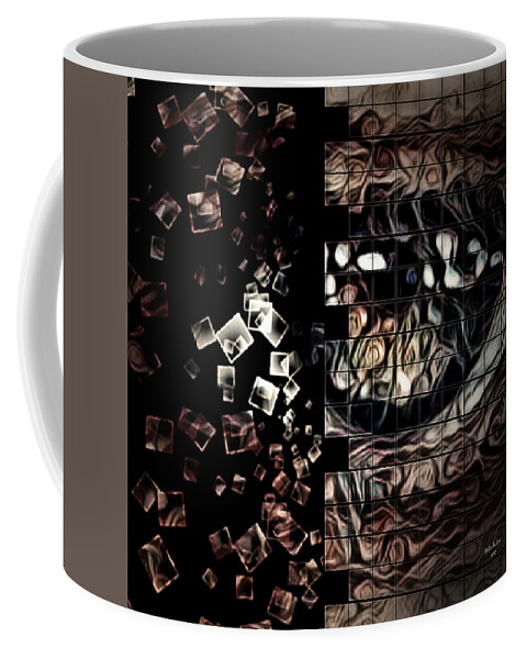 Digital Art Coffee Mug featuring the digital art Losing it in Real Time by Artful Oasis
