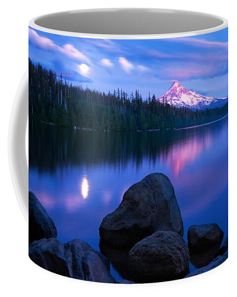 Lost Coffee Mug featuring the photograph Lost Lake Moonrise by Patrick Campbell