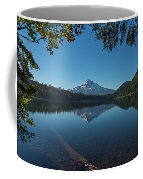 Water Coffee Mug featuring the photograph Lost Lake Reflections of Mount Hood by Brenda Jacobs