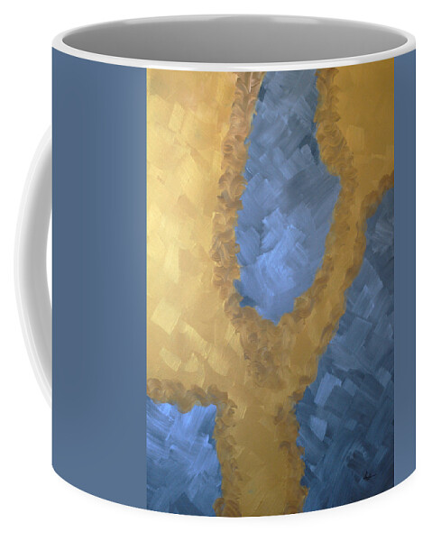 Metallic Coffee Mug featuring the painting Lost Traveler by Sonali Kukreja