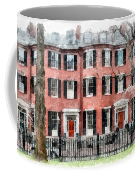 Boston Coffee Mug featuring the photograph Louisburg Square Beacon Hill Boston by Edward Fielding