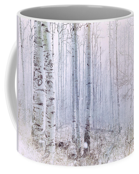 Landscape Coffee Mug featuring the photograph Love Amidst the Aspens by Kevyn Bashore