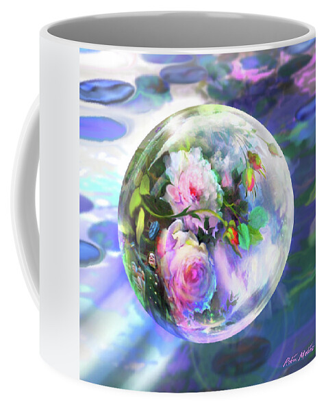 Roses Coffee Mug featuring the digital art Love is all Around by Robin Moline