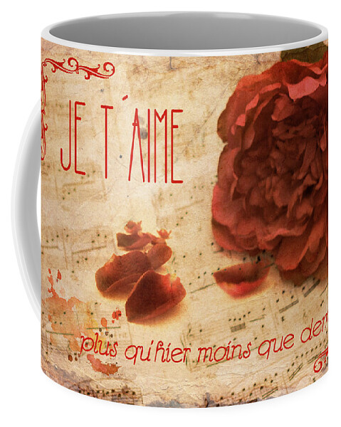 Flower Coffee Mug featuring the mixed media Love Is by Iryna Goodall
