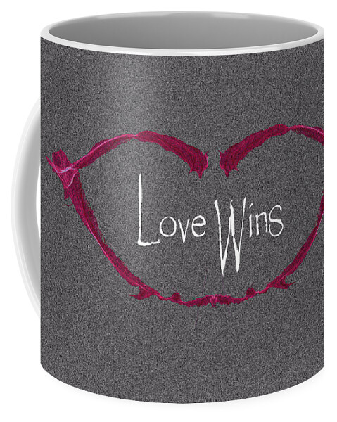 Love Wins Coffee Mug featuring the digital art Love Wins by Charlie Cliques