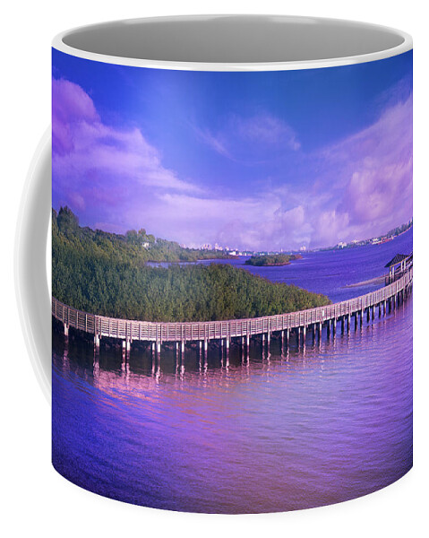 Intracoastal Waterway Coffee Mug featuring the photograph Lovely Light on the Intracoastal Waterway by Lynn Bauer