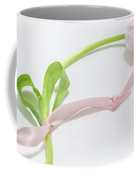Tulip Coffee Mug featuring the photograph Love's First Blush by Holly Ross