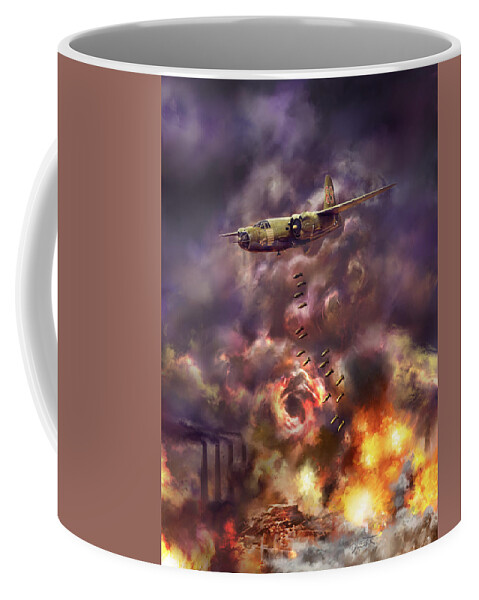B-26 Coffee Mug featuring the digital art Low Level Hell by David Luebbert
