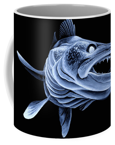 Walleye Coffee Mug featuring the painting Low Light Walleye by Nick Laferriere