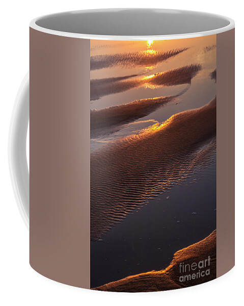 Beach Coffee Mug featuring the photograph Low Tide Golden Sands by Heiko Koehrer-Wagner