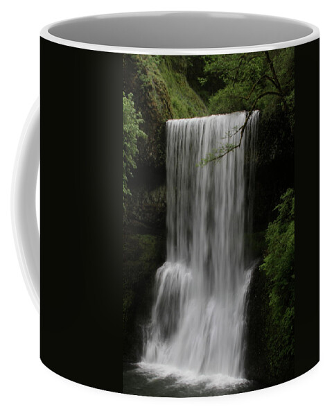 This Is Lower South Falls Located At Silver Falls State Park. The Park Is Located East Of Salem Coffee Mug featuring the photograph Lower South Falls by Laddie Halupa