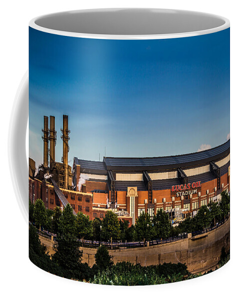 Lucas Oil Stadium Coffee Mug featuring the photograph Lucas Oil Stadium by Ron Pate