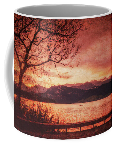 Lucerne Coffee Mug featuring the photograph Lucerne Switzerland Sunrise Texture 7K_DSC2162_09132017 by Greg Kluempers