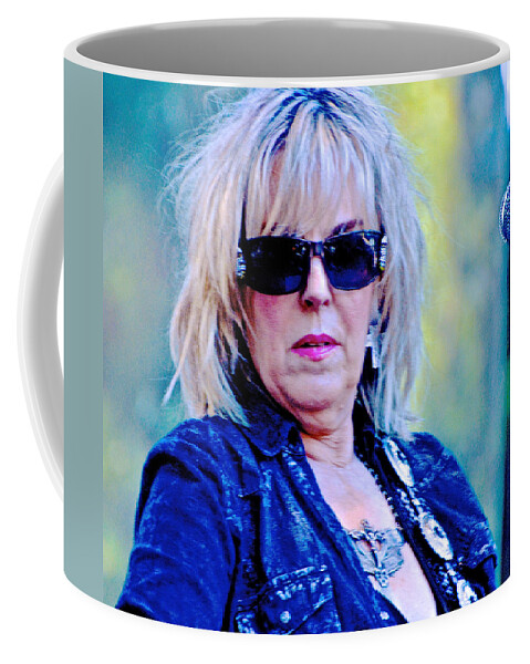 Concert Photography Coffee Mug featuring the photograph Lucinda Williams by Debra Amerson