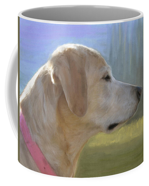 Dog Coffee Mug featuring the painting Lucy by Diane Chandler