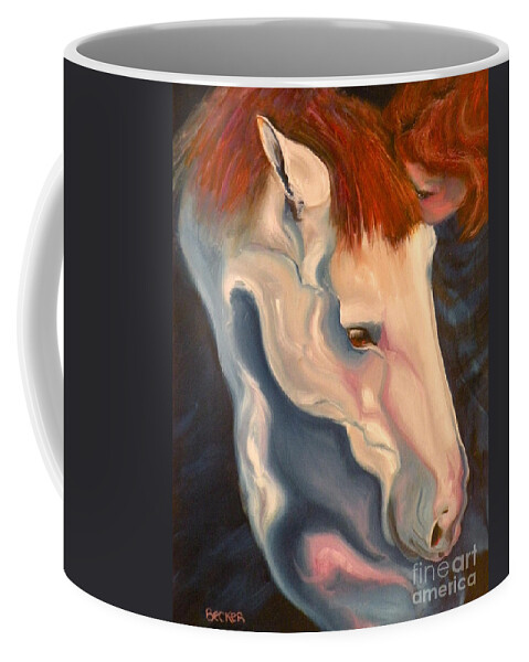 Thoroughbred Coffee Mug featuring the painting Lullaby by Susan A Becker