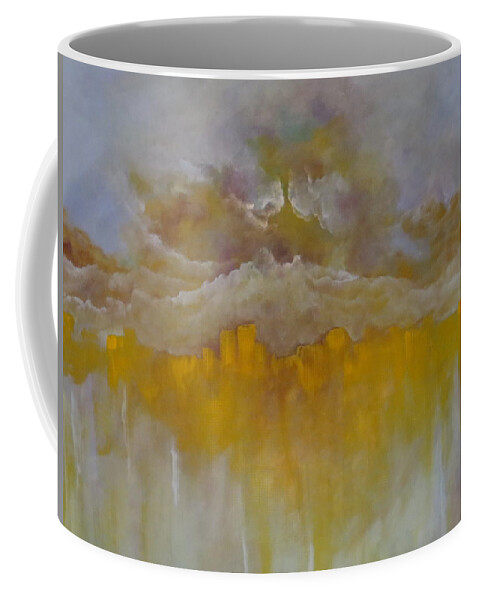 Abstract Coffee Mug featuring the painting Luminescence by Soraya Silvestri