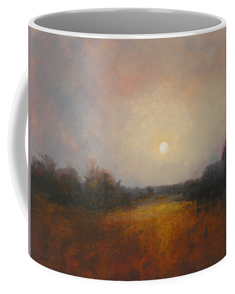 Moon Coffee Mug featuring the painting Lunar 11 by David Ladmore