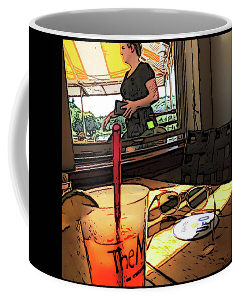 Marina Coffee Mug featuring the photograph Lunch At The Marina by Peggy Dietz