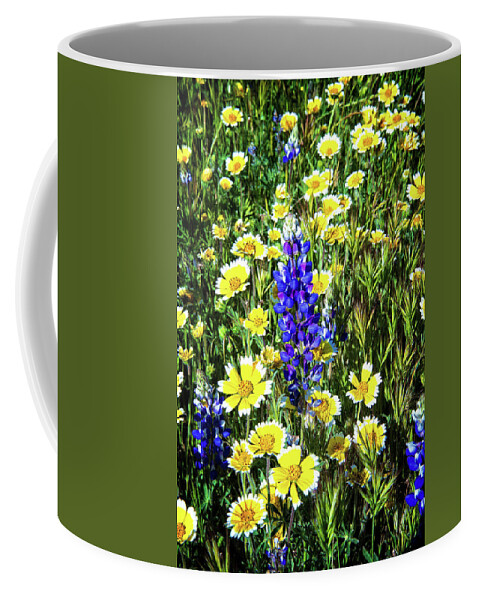 Lupine Coffee Mug featuring the photograph Lupine Amidst Tidy Tips by Lynn Bauer