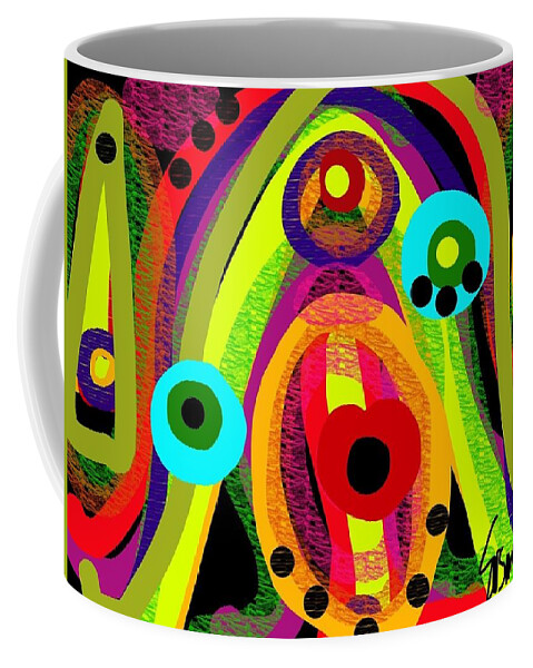 susan Fielder Lush For Life Abstract Coffee Mug featuring the digital art Lush for Life by Susan Fielder