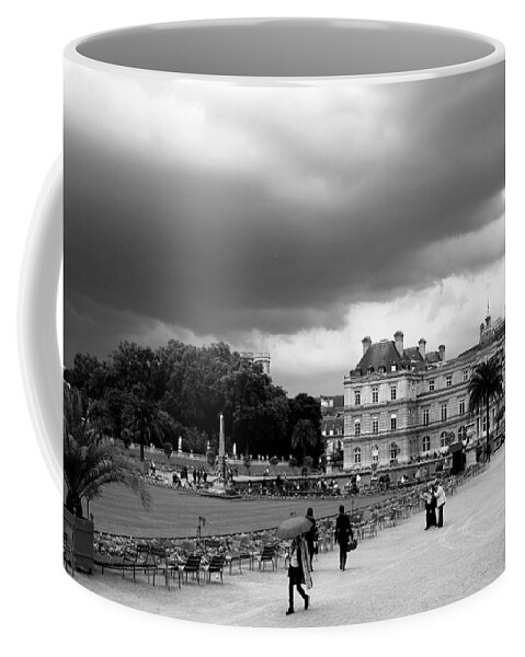 Paris Coffee Mug featuring the photograph Luxembourg Gardens 2bw by Andrew Fare
