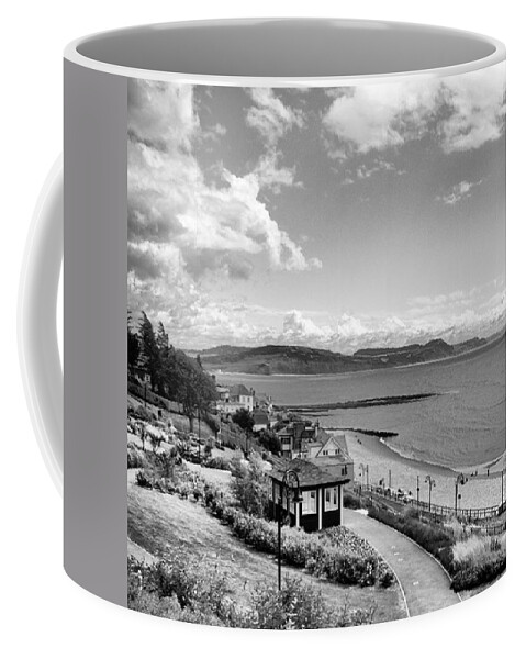 Blackandwhitephotography Coffee Mug featuring the photograph Lyme Regis And Lyme Bay, Dorset by John Edwards