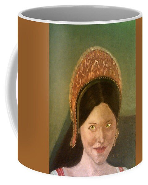 Lynne Frederick Coffee Mug featuring the painting Lynne Frederick As Queen Katherine Howard by Peter Gartner