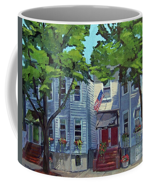 South Boston Coffee Mug featuring the painting M st Afternoon by Deb Putnam