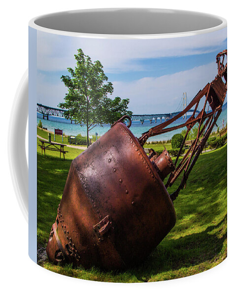 Lake Coffee Mug featuring the photograph Mackinac Bridge 2248 by Jana Rosenkranz