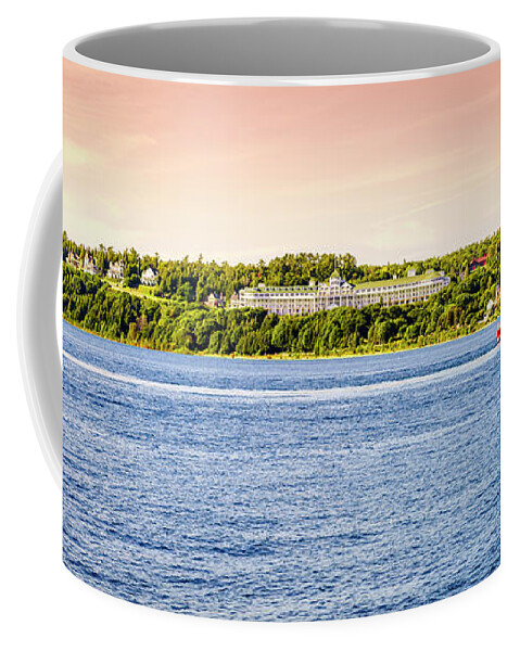 America Coffee Mug featuring the photograph Mackinac Island Grand Hotel by Alexey Stiop