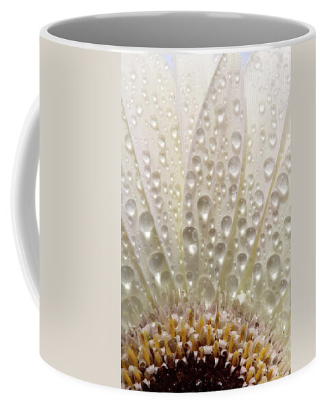 Daisy Coffee Mug featuring the digital art Macro close up of a daisy flower by Mark Duffy