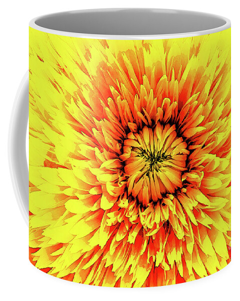 Macro Coffee Mug featuring the digital art Macro Flower Petals by Phil Perkins
