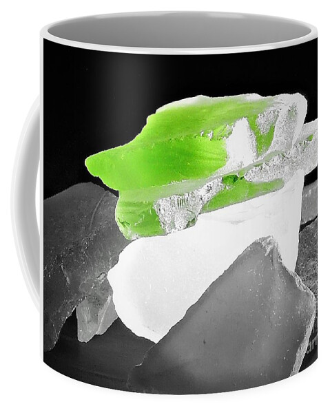 Sea Glass Coffee Mug featuring the photograph Macro Sea Glass by Chad and Stacey Hall