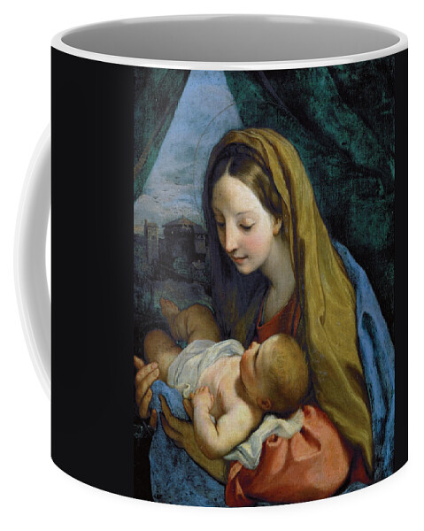 Carlo Maratta Coffee Mug featuring the painting Madonna and Child by Carlo Maratta